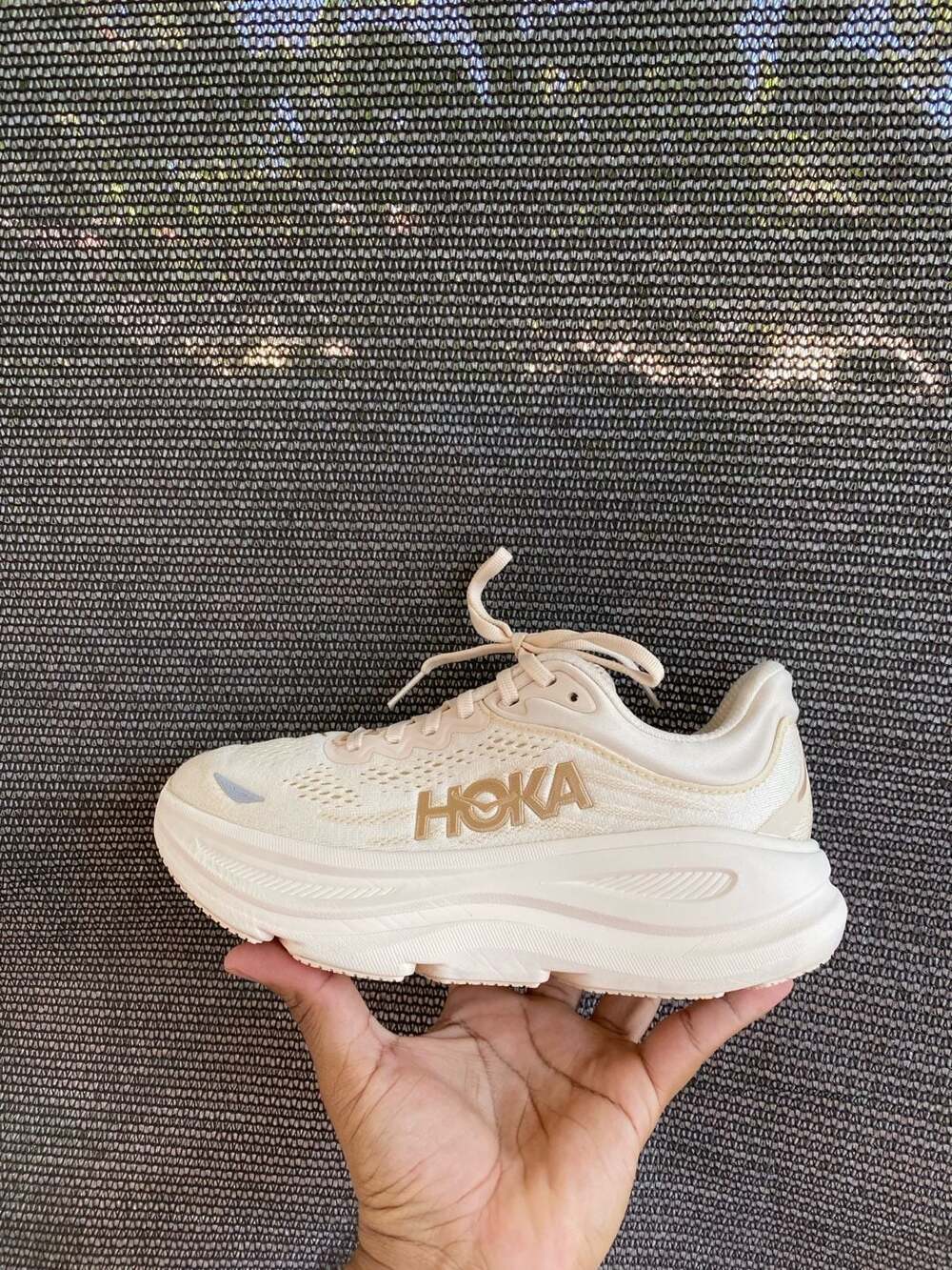 Hoka One One Bondi 9 Women's Sneakers, Vanilla Birch